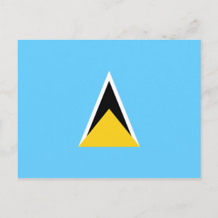 Saint Lucia Flagga vykort