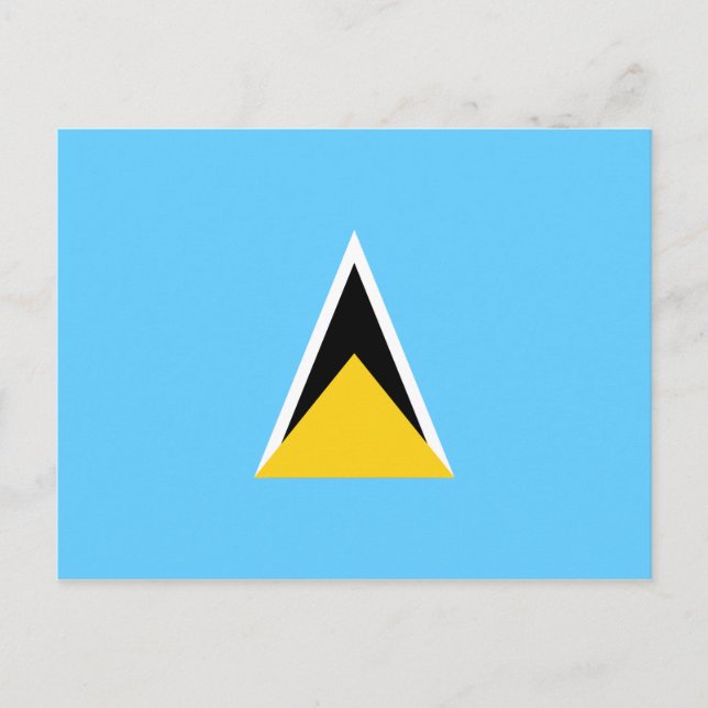 Saint Lucia Flagga vykort (Framsida)
