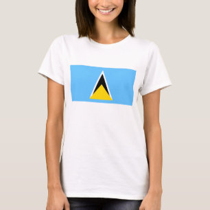 Saint Lucia Flagga x Karta T-Shirt