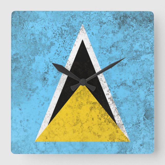 Saint Lucia Fyrkantig Klocka (Framsida)