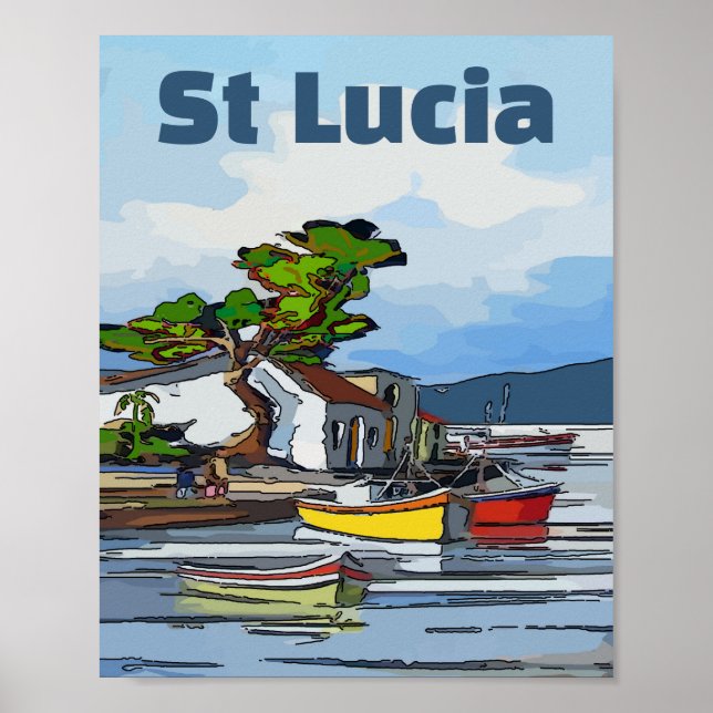 Saint Lucia Island Poster (Framsidan)