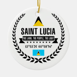Saint Lucia Julgransprydnad Keramik