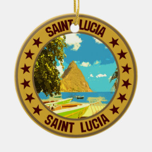 Saint Lucia Julgransprydnad Keramik