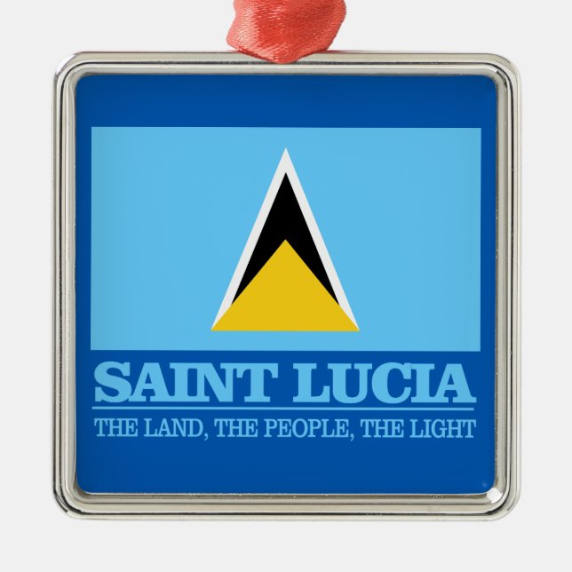 Saint Lucia Julgransprydnad Metall (Framsidan)
