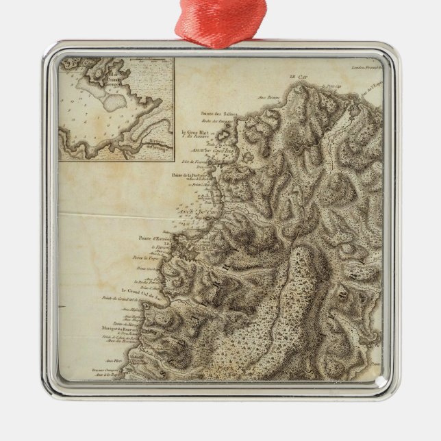 Saint Lucia Julgransprydnad Metall (Framsidan)