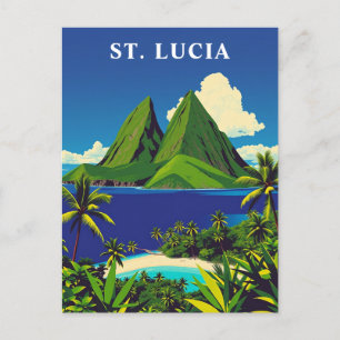 Saint Lucia-Karibiska öresekonsten Vykort