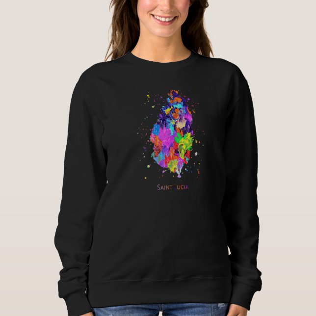 Saint Lucia Karta T Shirt (Framsida)