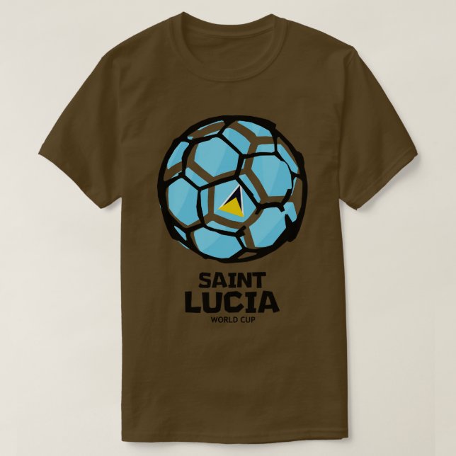 Saint Lucia Land Flagga T Shirt (Design framsida)