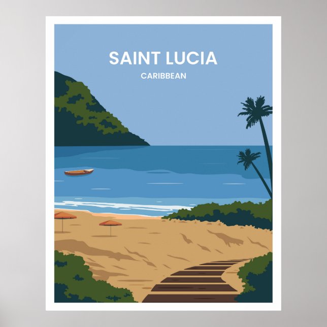 Saint Lucia-landskapet Poster (Framsidan)