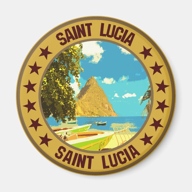 Saint Lucia Magnet (Framsidan)
