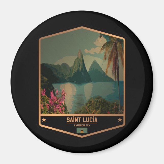 Saint Lucia Magnet (Framsidan)