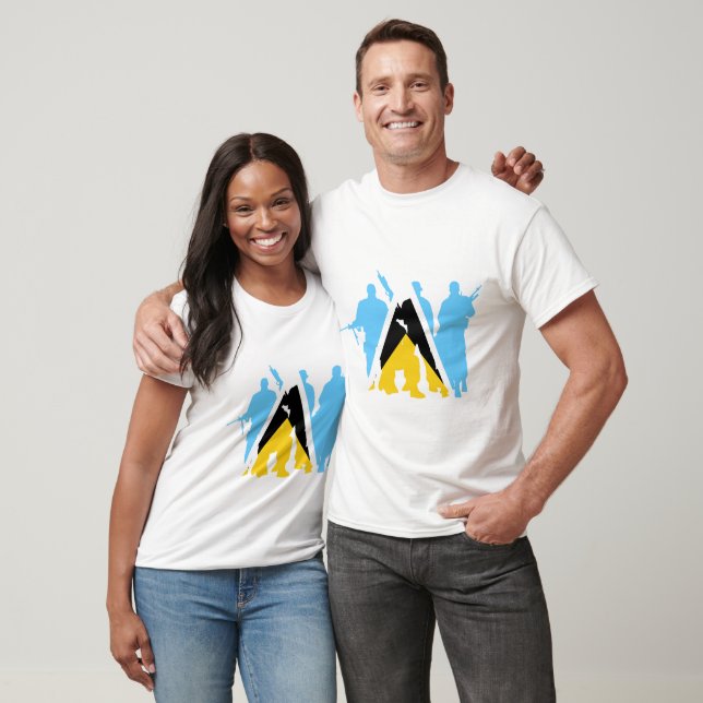 Saint Lucia-militära enheter T Shirt (Unisex)