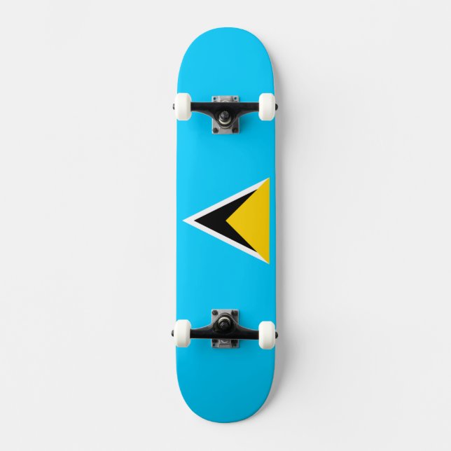 Saint Lucia Mini Skateboard Bräda 18,5 Cm (Framsida)