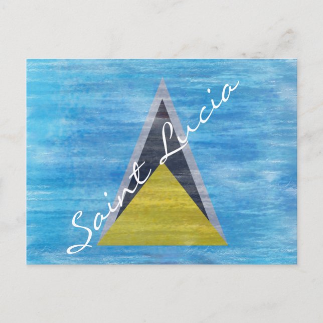 Saint Lucia, nödlidande flagga Vykort (Framsida)