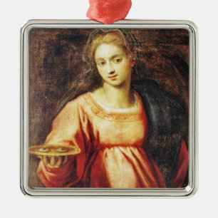 Saint Lucia of Sverige Julgransprydnad Metall