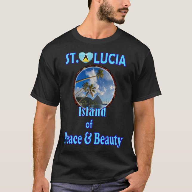 Saint Lucia-ön Beauty T Shirt (Framsida)