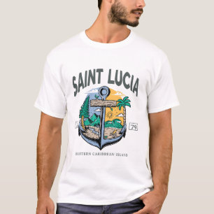 Saint Lucia östra Karibien T Shirt