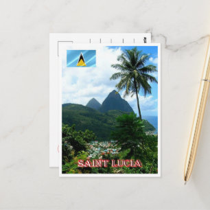 Saint Lucia - Panorama - Vykort