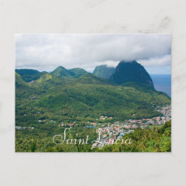 Saint Lucia, pitons från Soufriere Vykort