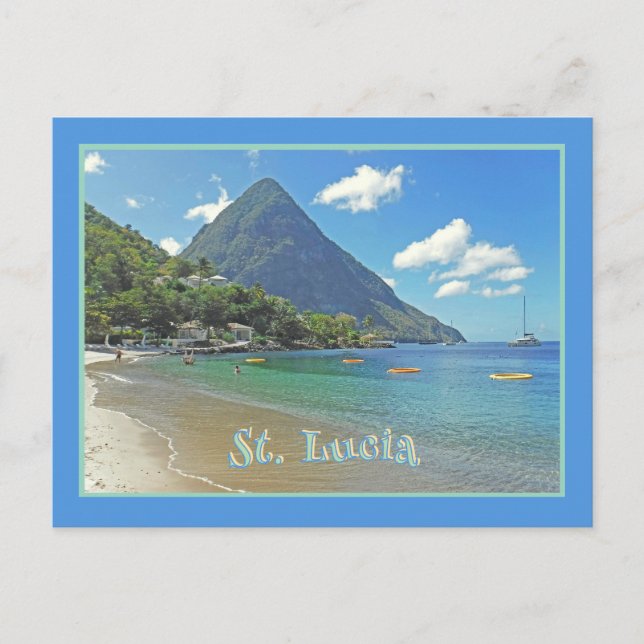 Saint Lucia/ Pitons Vykort (Framsida)