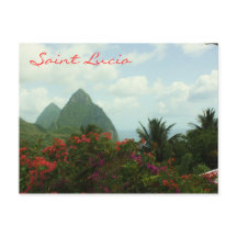 Saint Lucia Pitons vykort