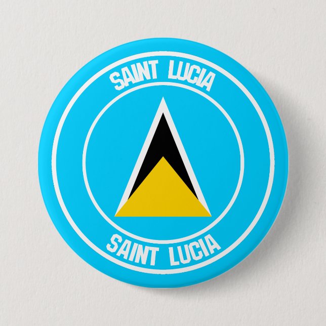 Saint Lucia Round Emblem Knapp (Framsida)