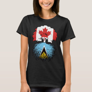 Saint Lucia Saint Lucian Canadian Träd Root T Shirt