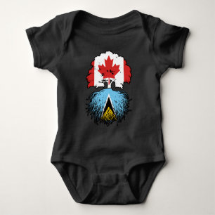 Saint Lucia Saint Lucian Canadian Träd Root T Shirt