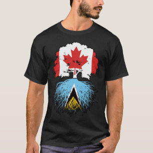 Saint Lucia Saint Lucian Canadian Träd Root T Shirt