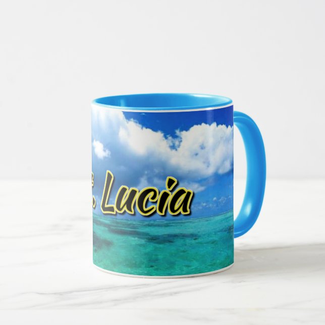 Saint Lucia Sea himmel Mugg (Framsida höger)