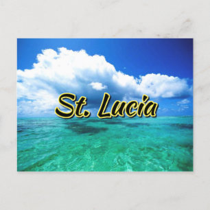 Saint Lucia Sea himmel Vykort