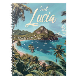 Saint Lucia Tropical Beach Anteckningsbok