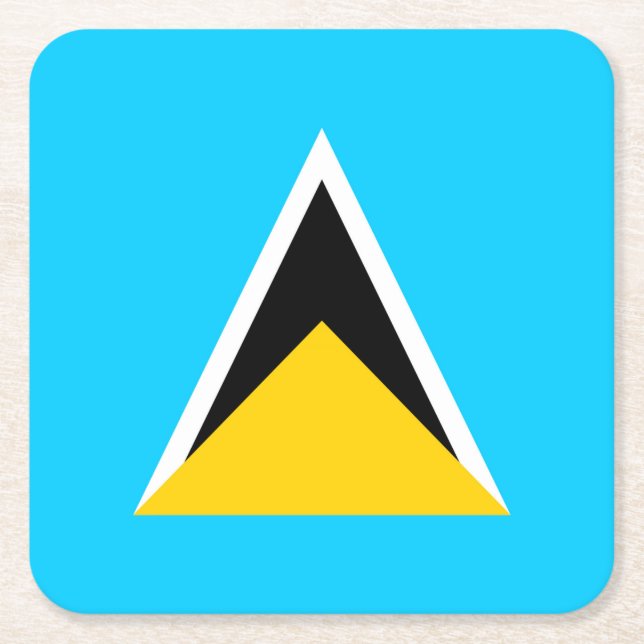 Saint Lucia Underlägg Papper Kvadrat (Framsidan)
