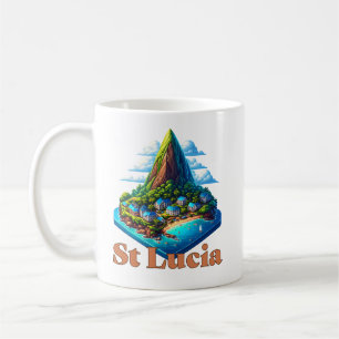 Saint Lucia-Västindien Kaffemugg