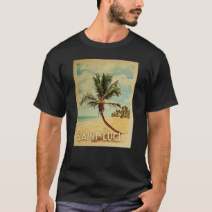 Saint Lucia Vintage resor T-shirt - Beach