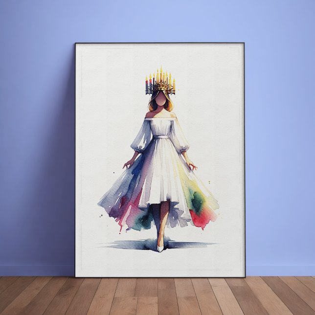 Saint Lucia Watercolor Poster (Skapare uppladdad)