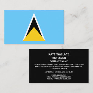 Saint Lucian Flagga, Flagga Saint Lucia Visitkort