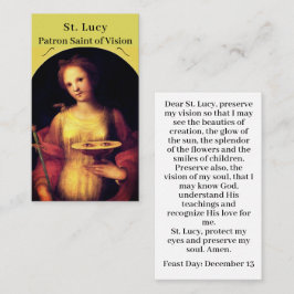 Saint Lucy Anpassade Prayer Card