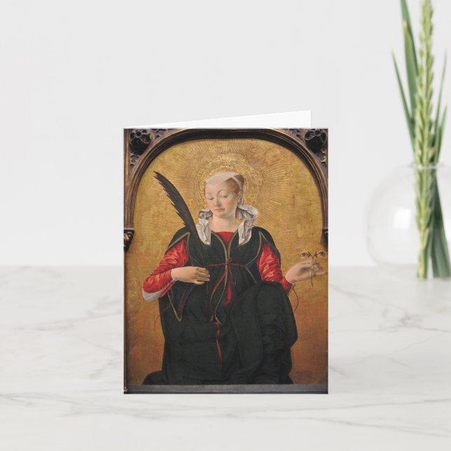 Saint Lucy av Francesco del Cossa Anteckningskort (Framsida)