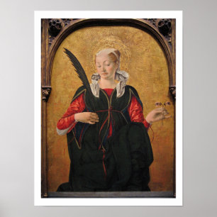 Saint Lucy av Francesco del Cossa Poster
