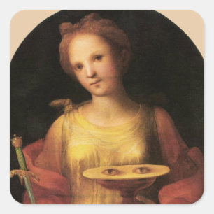 Saint Lucy by Domenico Beccafumi, 1521 Fyrkantigt Klistermärke