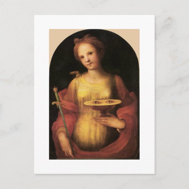 Saint Lucy by Domenico Beccafumi, 1521 Vykort (Framsida)