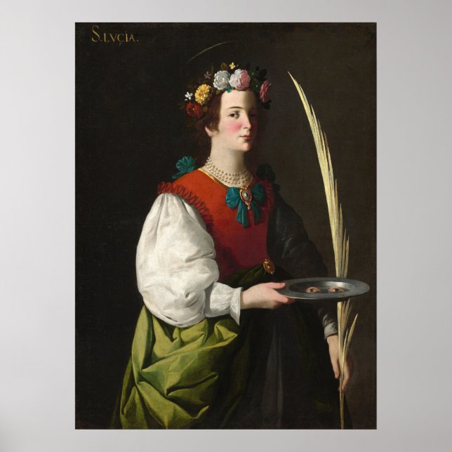 Saint Lucy - Francisco de Zurbarán Fine Art Poster (Framsidan)