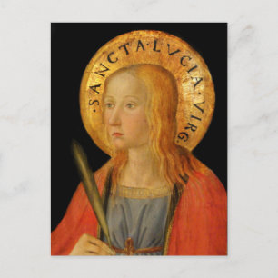 Saint Lucy Lucia c1470 Vykort