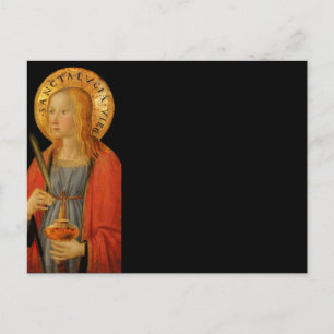 Saint Lucy Lucia c1470 Vykort
