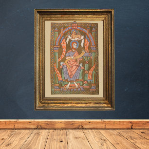 Saint Luke Evangelist Medieval Christian Bible Poster
