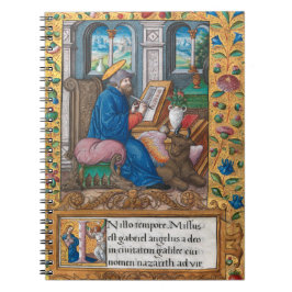 Saint Luke Evangelist - Medieval Manuscript Anteckningsbok