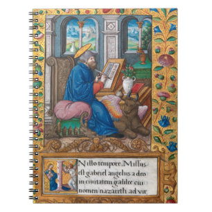 Saint Luke Evangelist - Medieval Manuscript Anteckningsbok