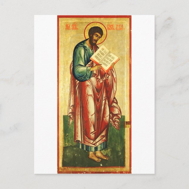 Saint Luke Evangelist och Martyr Vykort (Framsida)