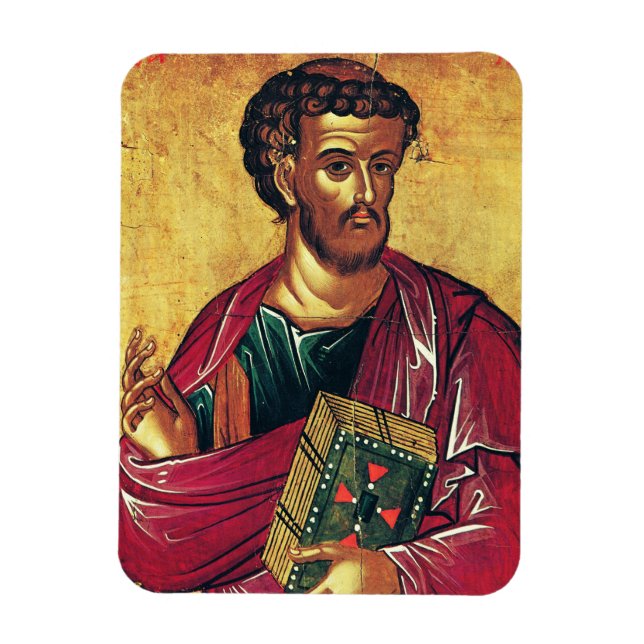 Saint Luke Evangelist Orthodox-ikonen Magnet (Vertikal)